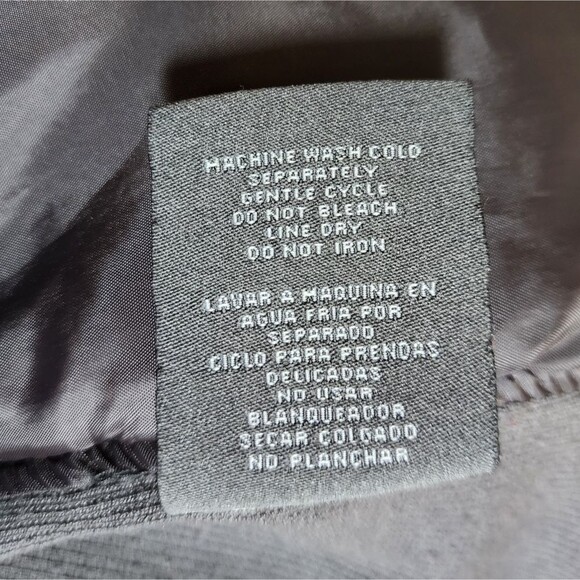 Sebby Moto Jacket Womens M Gray Faux Leather Ribbed Knit Full Zip Biker Rustic - Picture 14 of 15